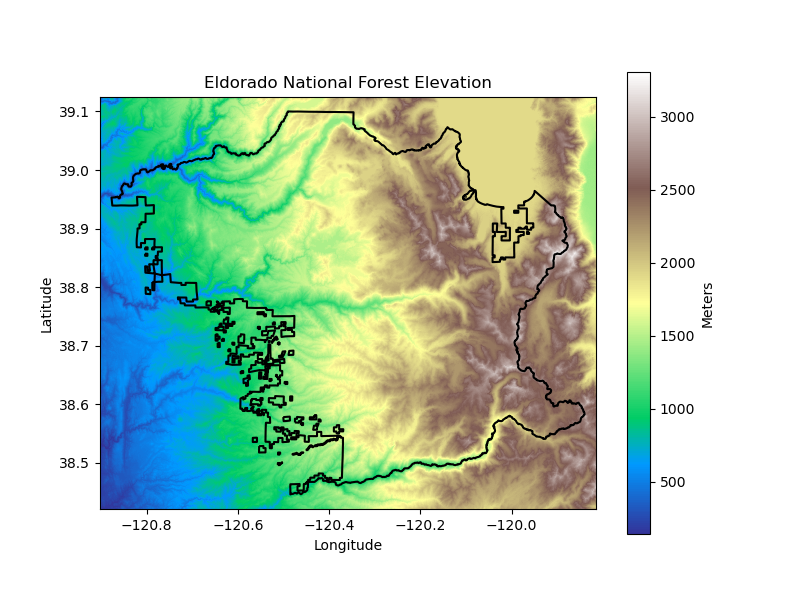 Eldorado National Forest Elevation